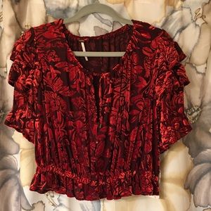 FREE PEOPLE red velvet